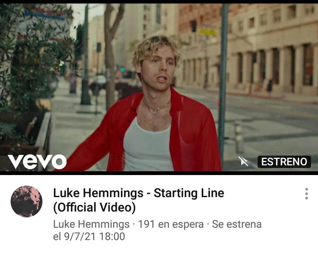 5SOSColombia's tweet image. ¡NUEVO VIDEO! 

mañana es el estreno oficial del video de "Starting Line" primer single del álbum debut por @Luke5SOS 

youtube.com/watch?v=SwNJJb…

#LukeHemmings #STARTINGLINE