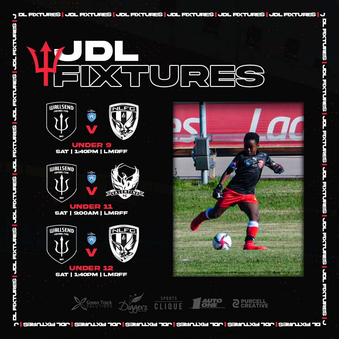 WallsendFC1887's tweet photo. ๐ฑ | ๐๐๐ ๐๐๐ซ๐ง๐จ๐ฅ๐๐ฆ
Good luck to our JDL Teams playing this weekend at the Lake Macquarie Regional Football Facility on Saturday!
- U9s v @newlambtonfc
- U11s v Valentine Eleebana FC
- U12s @newlambtonfc
#WFC1887 #COYRD
๐๏ธ Purcell Creative https://t.co/XTSOTaFzGR