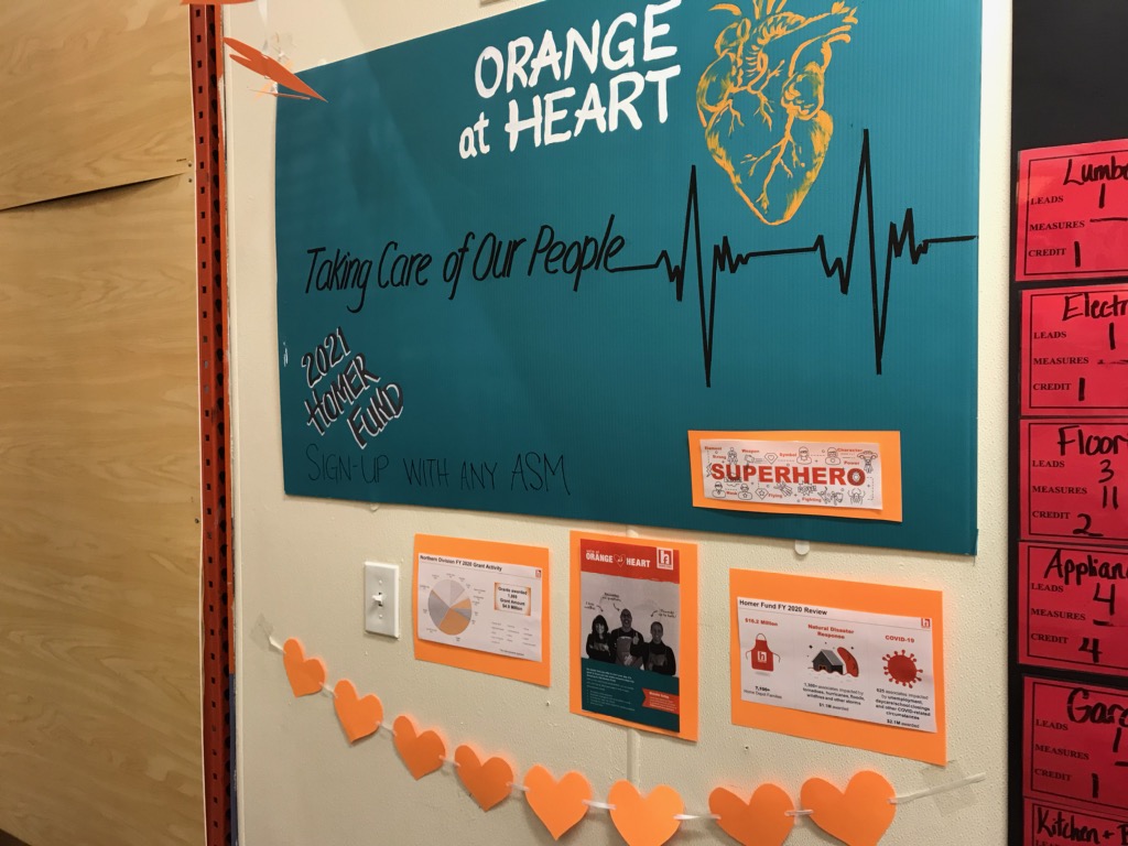 ChelseaMenard2's tweet photo. The Home Depot is more than just work, its family. Orange at heart 🧡 @HomeAuburn @DanielleKida1 @marantes1 @ChristinaMazz4 @Dustin_Kruckas https://t.co/nyX3kMIPUa