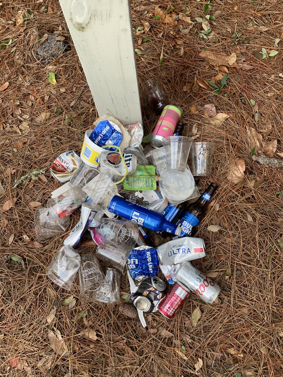 JER_e_me's tweet photo. Perfect example of “If you don’t do it yourself, no one else will.” Took a 10 min walk around the parking lot of Mingo Point and picked all of this trash up from just the parking lot. This is disgusting. Is this the “nature” @kiawahresort prides itself on? #DoBetter 😒 https://t.co/t6Z19BELBz