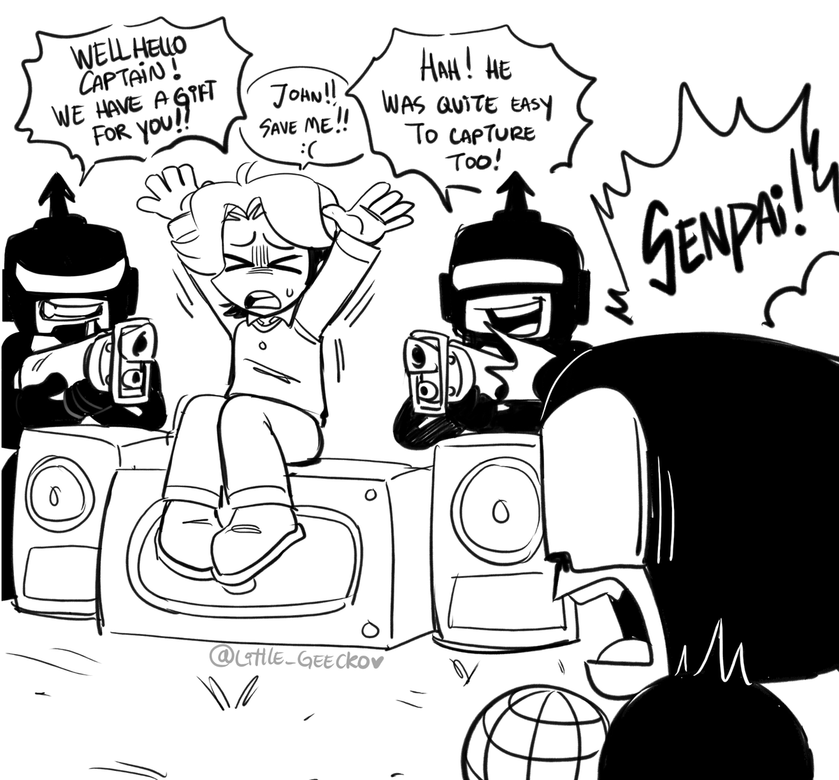 Little_GeeckOLD's tweet photo. There's many reasons why the Captain likes Senpai so much 🥰 #tankpai #TankMan #fnfsenpai https://t.co/adpHyRJQKM
