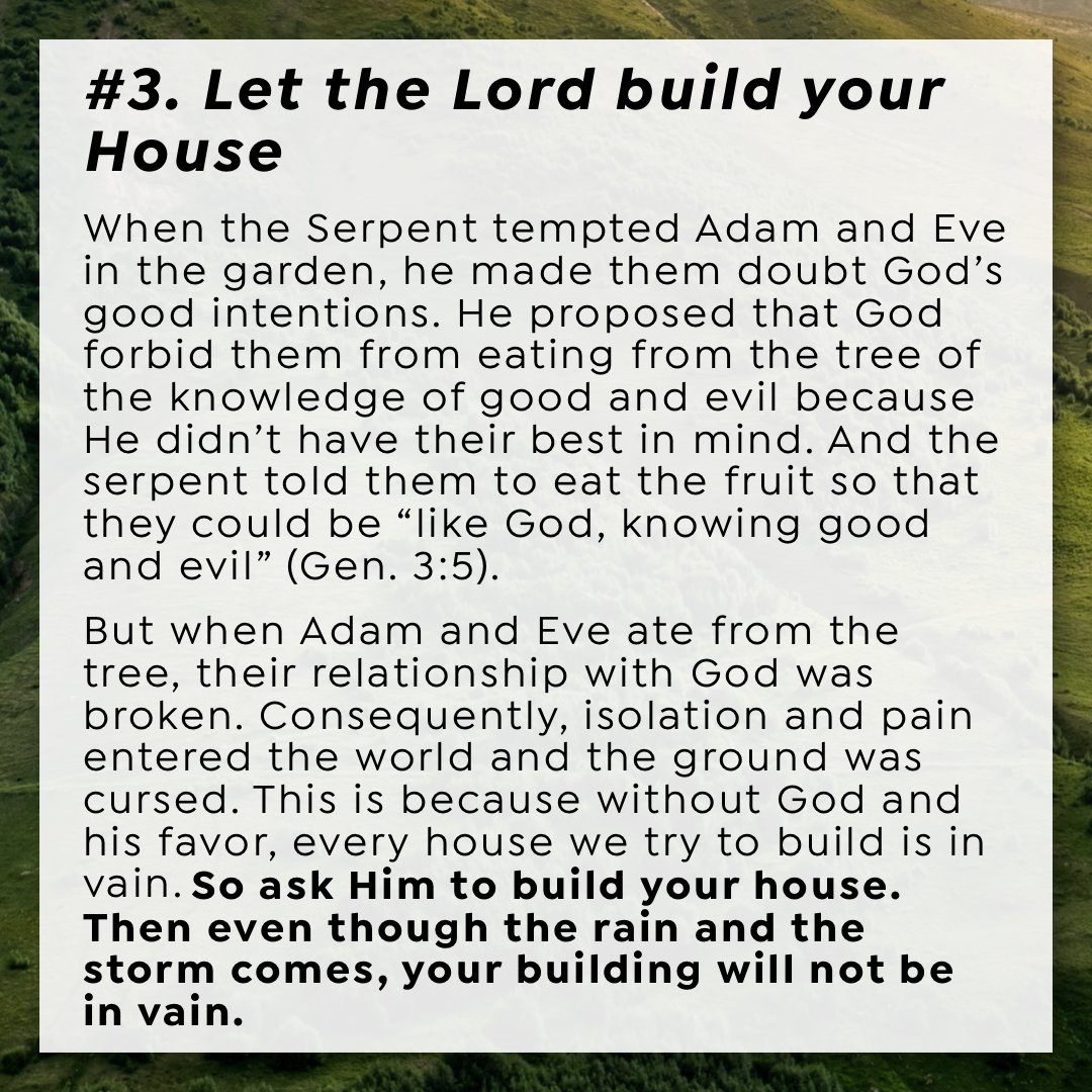 ourdailymanna21's tweet photo. “Unless the Lord builds the House, its builders labor in vain…” so let Him build your house.
#OurDailyManna #YonggiCho #CGI #ThreefoldBlessing https://t.co/xghEVcV5t3