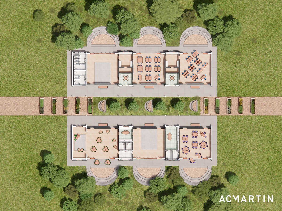ATIae's tweet photo. Designed to expand internally, EMILY™2.0 with adjunct spaces offer a 1,350 SF classroom and a series of breakout spaces, teacher workrooms, toilet rooms, and support spaces. Sliding acoustic wall panels provide the option to link up to 5 classrooms to create a flexible layout. https://t.co/yEOYgJHnyD