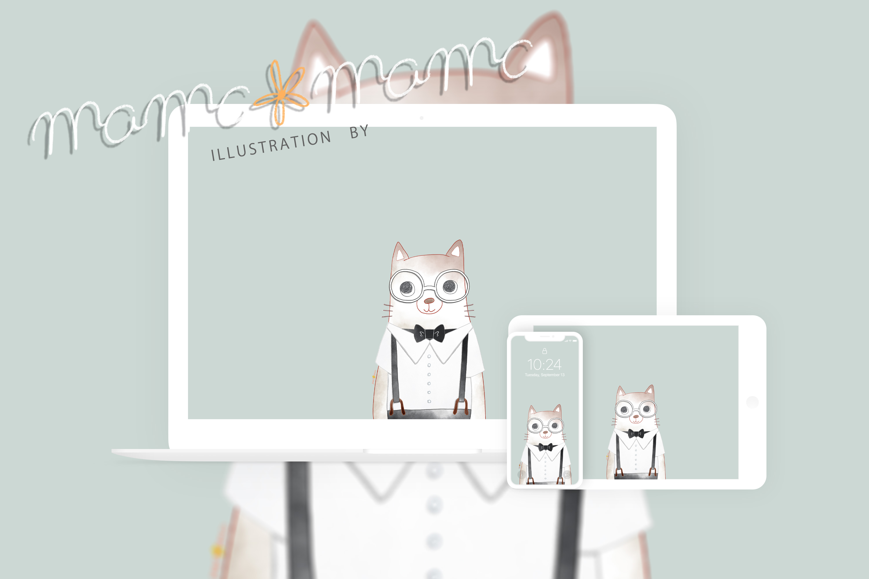 Maco Maco デジタル文具とストックイラスト デジタル文具作成数50個突破記念に イラストを月一配信しています ８月は ぶたのアイスクリーム屋さん です 3サイズご用意しておりますので ご愛用のガジェットに合わせてお好きにお使いください