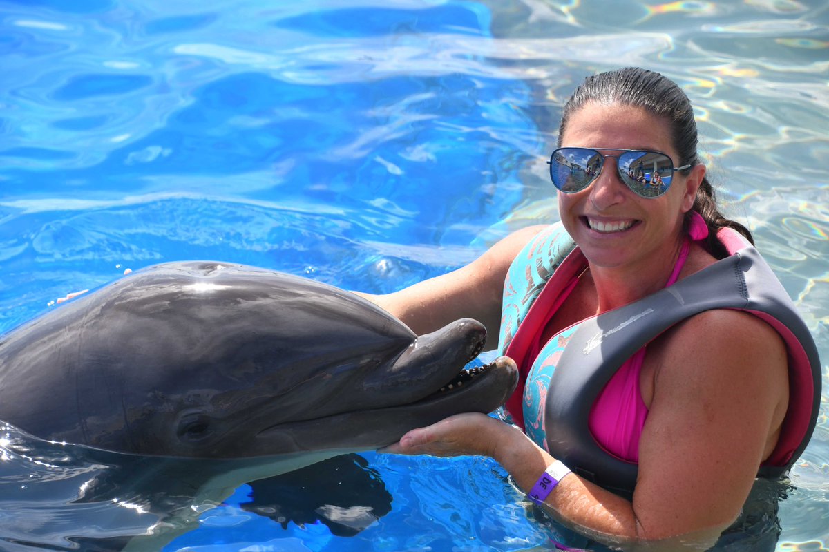 mrstesori's tweet photo. Did a thing today with the little dude. 🐬❤️ #makingmemories #dancingwithdolphins #fundayswithdaddyandDub #missedyouKourt https://t.co/1PjMWir6Q9