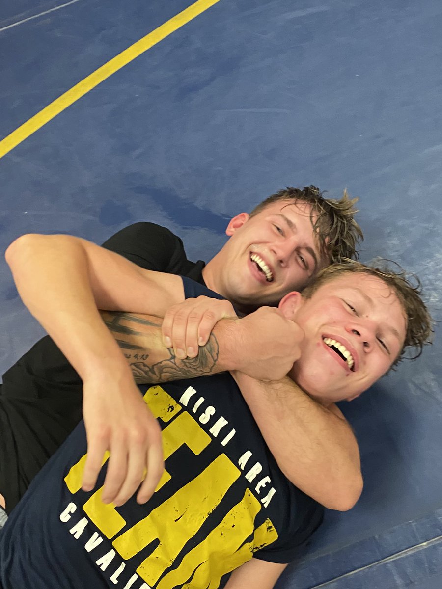 KAWrestling's tweet photo. We were lucky enough to have former KA Wrestlers @MattSiszka @noahlevett @camconnor_ at PRIDE practice tonight.  These current college wrestlers showed the great technique that made them both successful high school and college wrestlers.  The young kids learned a lot.

#KAAllDay https://t.co/o3zmZqgJrs