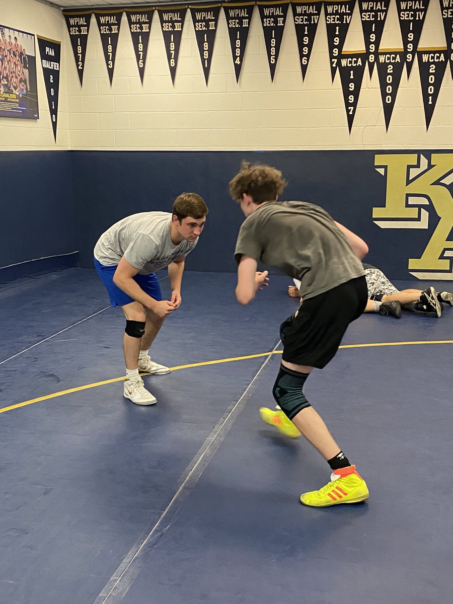 We were lucky enough to have former KA Wrestlers <a href="/MattSiszka/">Matty Slick</a> <a href="/noahlevett/">noahlevett</a> <a href="/camconnor_/">cam connor</a> at PRIDE practice tonight.  These current college wrestlers showed the great technique that made them both successful high school and college wrestlers.  The young kids learned a lot.

#KAAllDay