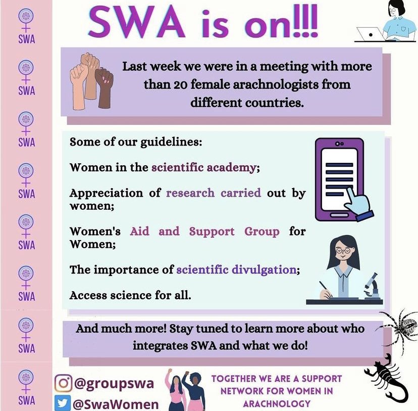 Support Woman in Arachnology is on! Feel free to contact us and to help us to empower more Women in Science! @WomanInScience #science #empowerment #womentogether #arachnology @AAS_arachnology @RAEL_aracno @MQBiology