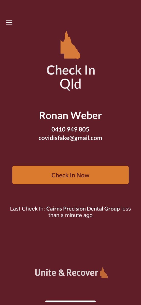 RonanWeber109's tweet photo. QLD Government has this check in crap you got to do to enter buildings, Had to give them the real fact for my email 😂 https://t.co/OsqQnSiLSn