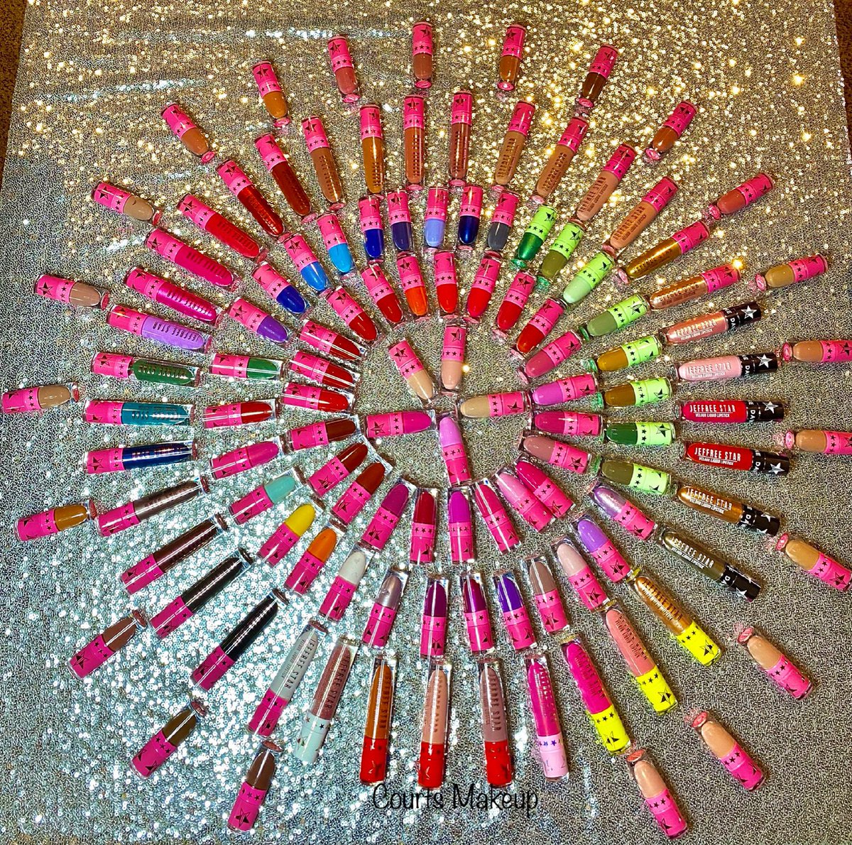 courts_makeup1's tweet photo. Day 360 of #365daysofjsc ! All of my @JeffreeStar Velour Liquid Lipsticks! #jeffreestar #jeffreestarcosmetics #jsc #jeffreestarapproved #jeffreestarobsessed #jeffreestaraddict #jeffreestarcollection #makeup #makeupaddict #makeupjunkie #makeupobsessed #productphotography #flatlay https://t.co/ZttgQMY3Hl
