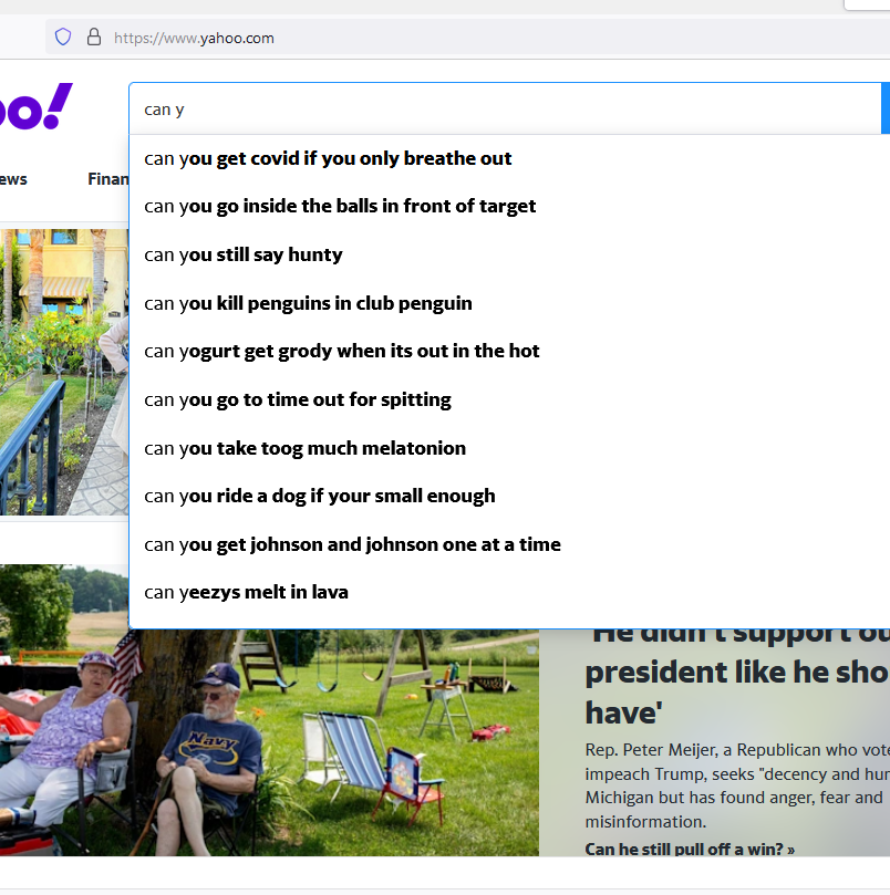 Yahoo searches hit so different