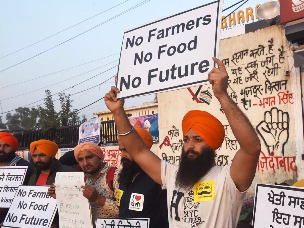 Our food system is exploiting the Farmers since ages. 

Still <a href="/PMOIndia/">PMO India</a> <a href="/nstomar/">Narendra Singh Tomar</a> isn’t ready for the revocation of new farm laws which aren’t in farmer’s favour. Isn’t it so unfair with our Farmers who work for hours and have been tortured the most?

#मंत्री_नहीं_खेती_क़ानून_हटाओ