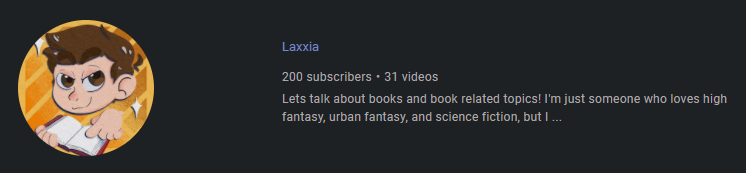 Laxxia_'s tweet photo. IT HAS HAPPENED THIS IS SO EXCITING, 200 subscribers is a crazy number, and I wanna thank everyone for sticking around, I've got so many more books to talk about, get hype https://t.co/5CVr1qtoVX