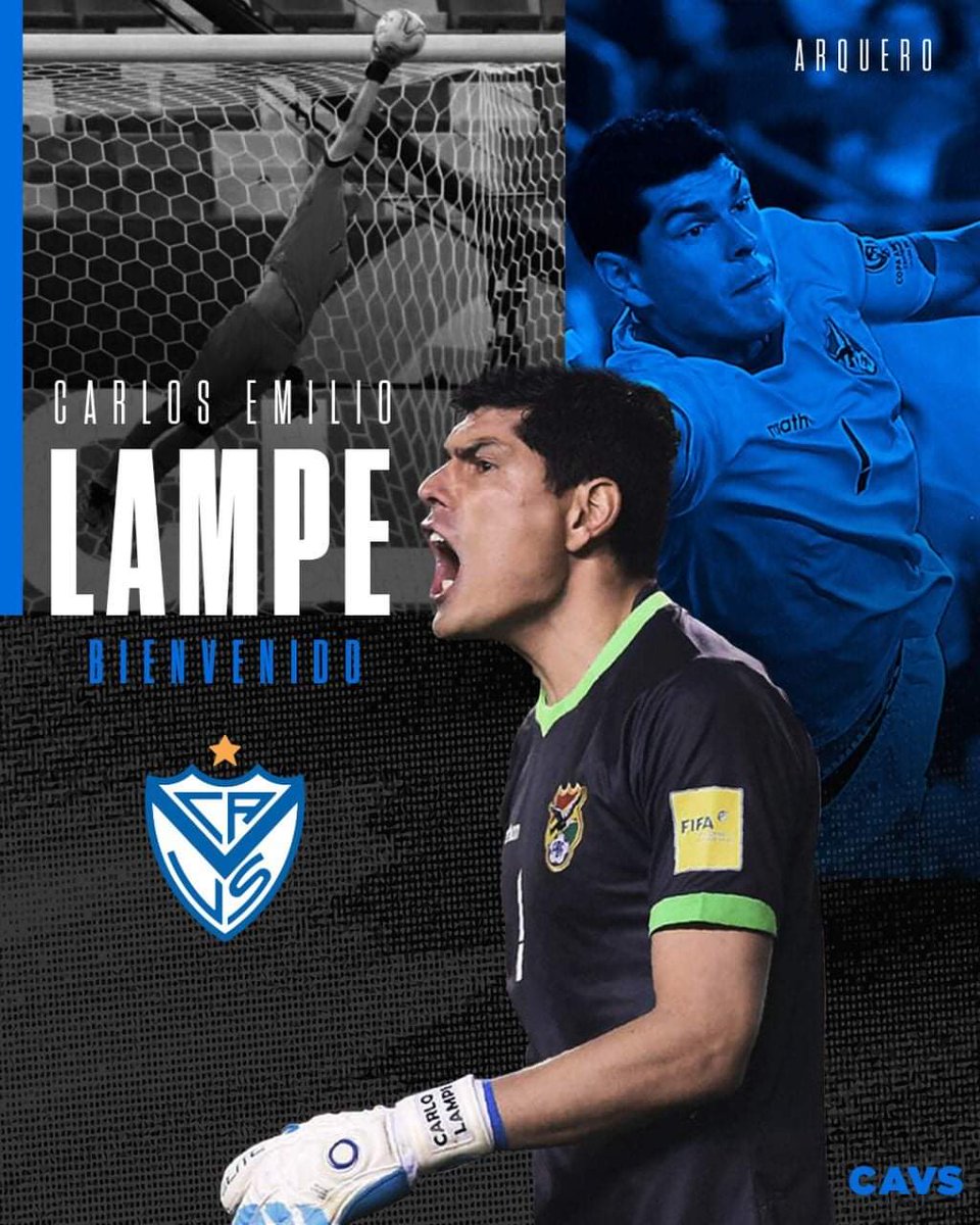 Vélez le da la bienvenida a Carlos Lampe. Préstamo de 18 meses con opción a compra indica el club argentino sobre la transacción.