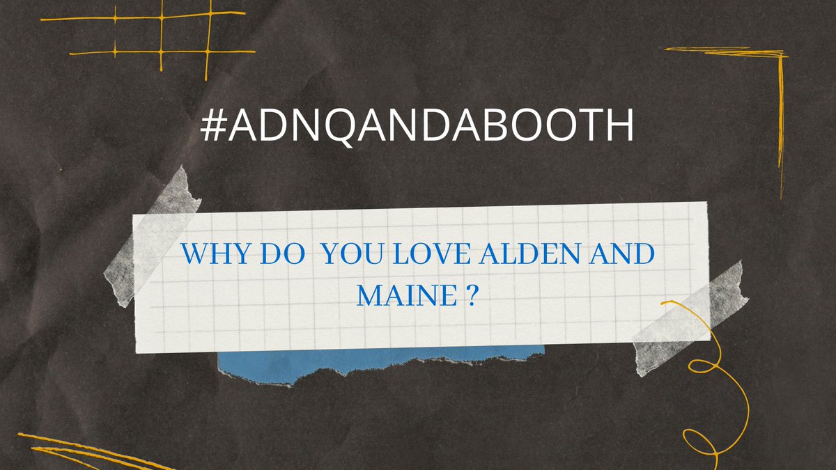 Day 2/7
Question number 2
(Why do you love alden and maine?)

#ADNFAM
#ADNQANDABOOTH
#ALDUBatADNTadhana 
ALDUB6YearsIn7Days