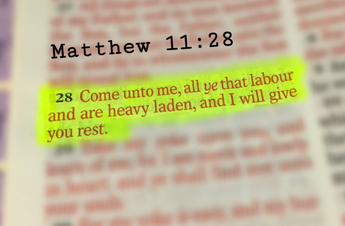 Carriefilms's tweet photo. Bring your burdens to Jesus, and Rest...

#jesus #God #matthew #matthew1128 #rest #jesuswillgiveyourest #scripture #thebible https://t.co/dNAtthFSiz