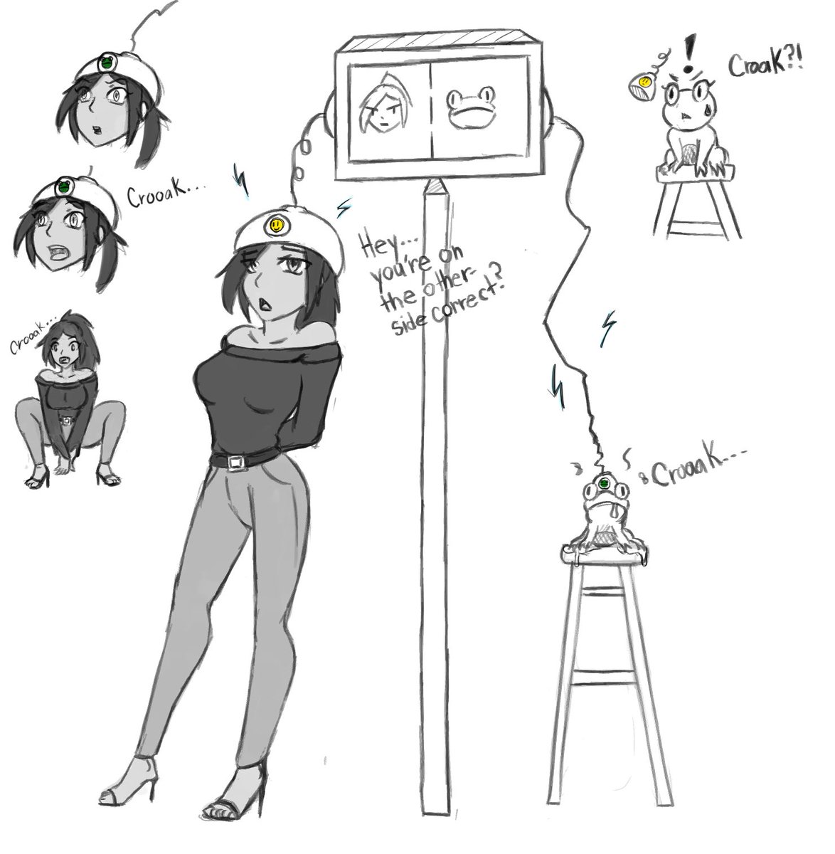DarkKrowNSFW's tweet photo. An old drawing I forgot to upload here #BodySwap #Frog https://t.co/r0UDhhw0Kn