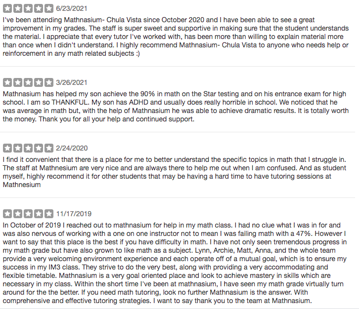 MathnasiumCV's tweet photo. Have you seen our #stellar Yelp reviews lately? ✔️

Mathnasium of Chula Vista is your local #goto for all things #math!

Call now to schedule your student’s free trial session!

(619) 946-5686
Mathnasiumofchulavista@gmail.com
https://t.co/4vul9YvlXL

#summerprograms #yelp https://t.co/ZOjLNLrkNI