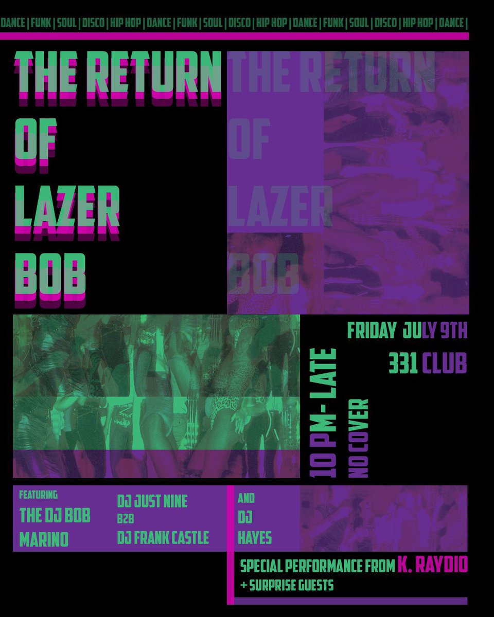 Doing a special performance to welcome home my friend <a href="/TheDjBobMarino/">The Dj Bob Marino</a> Friday 7/9 at <a href="/331club/">331 club</a>! You won’t want to miss out on the surprise guests either 💫 FREE! Starts at 10pm! No cover!!!