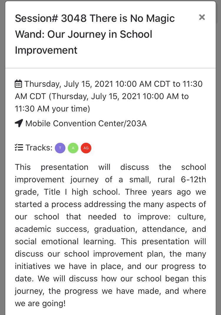 Sharing Tanner High Schools journey at MEGA! Proud Principal! <a href="/BKLewis68/">Brad Lewis</a> @bill_tribble1 <a href="/LCSforKids/">Limestone County Schools</a>