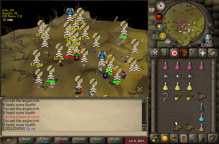 CLEAN FIGHT WITH @AC TONIGHT FOR NEARLY 45 MINUTES, BEFORE @BC AND @DR WON THE WORST CRASH ATTEMPT OF 2021 AWARD. AT LEAST SOMEONE HAD THE BALLS TO SHOW UP, UNLIKE OUR "RIVALS" <a href="/Vengeance_OSRS/">Vengeance Clan</a> &amp; <a href="/ResurgenceRS/">Resurgence</a> 😂