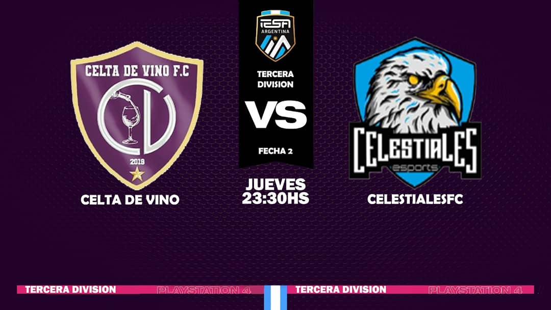 Celta de Vino (@celtadevino_19) on Twitter photo DEBUT EN LIGA 🔥
Llegó el día tan esperado por todos los jugadores, hoy ponemos primera en el certamen más importante de clubes pro 🎮
🏆 Tercera división <a href="/iesafifaar/">IESA Argentina</a>
📍Jornada 1
⏰ 23:00
🆚️ Quilmes A.C
📍Jornada 2
⏰ 23:30
🆚️ Celestiales FC
#VamosCelta❤🍷 DEBUT EN LIGA 🔥
Llegó el día tan esperado por todos los jugadores, hoy ponemos primera en el certamen más importante de clubes pro 🎮
🏆 Tercera división <a href="/iesafifaar/">IESA Argentina</a>
📍Jornada 1
⏰ 23:00
🆚️ Quilmes A.C
📍Jornada 2
⏰ 23:30
🆚️ Celestiales FC
#VamosCelta❤🍷