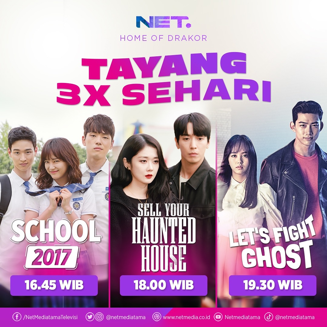mdtvindonesia's tweet photo. Nonton drakor di NET. 3x sehari~
Pasang alarm biar gak kelewatan, di rumah aja dijamin Triple Asiknya kalo ditemenin mereka 😉 #NETHomeOfDrakor #NETDrakor https://t.co/JYhu3DwBvg