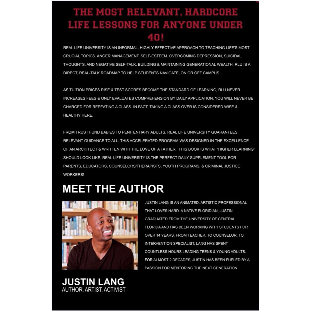 realpassionflow's tweet photo. MASSIVE REFORM IS NEEDED in the U.S. Educational System. I’m here for all of it...💪🏾😎💪🏾💯‼️ Cover design by: @thealgie & @thebestjlang
#RLU1 #BestSellingAuthor #RealLifeUniversity
#academics #selfesteem #angermanagement #healing #relationships #moneymanagement #mentorship https://t.co/nNTRn5n9c5