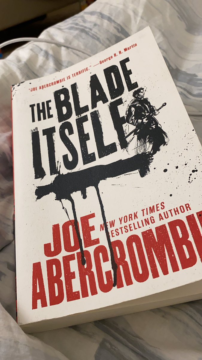 160 pages into #TheBladeItself and really enjoying it so far. Characters are great (loving Dogman, Bayaz, & Logen) and the atmosphere is amazingly gritty!!! #FirstLaw #booktwt