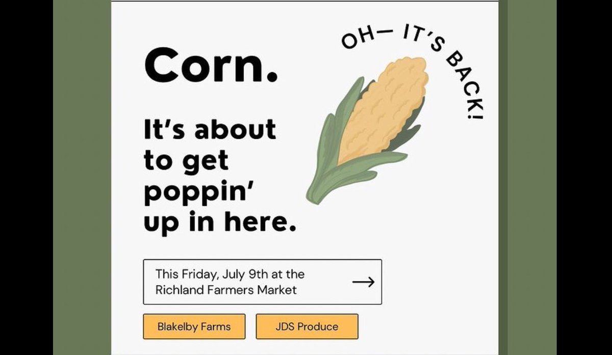 A seasonal favorite! Pick up yours Friday, 9-1pm, in The Parkway.