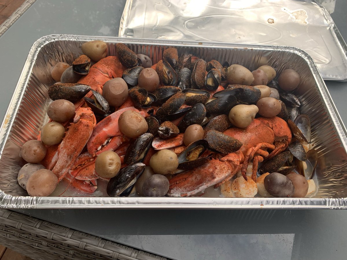 Amazing seafood bake. Great evening and company. So spoiled. #effingseafood