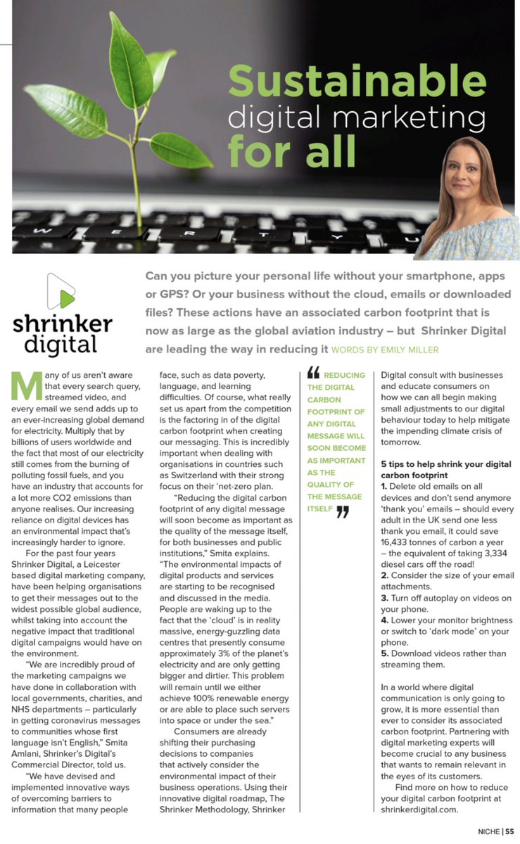 Shrinker Digital (@shrinker13) on Twitter photo #digitalcarbonfootprint
Did you know every action you do online adds to the CO2 in our atmosphere? 
Proud to be in <a href="/Niche_Magazine/">NicheMagazine</a> discussing the carbon footprint of the internet and digital media in particular.
issuu.com/niche-magazine… #digitalcarbonfootprint
Did you know every action you do online adds to the CO2 in our atmosphere? 
Proud to be in <a href="/Niche_Magazine/">NicheMagazine</a> discussing the carbon footprint of the internet and digital media in particular.
issuu.com/niche-magazine…