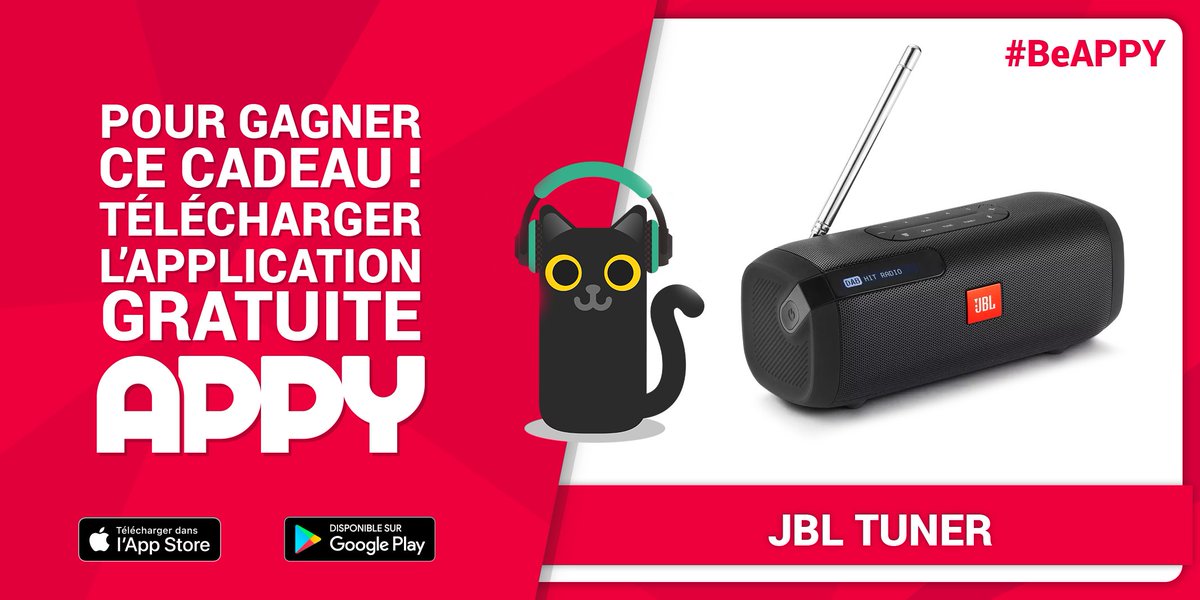 Le JBL Tuner est une enceinte bluetooth portable et compacte 🔥
Radio DAB+, son clair et puissant et même 8heures d'autonomies, profitez ce produit durant l'été ! Le tout est à gagner sur APPY 🔥😸

Bonne chance 🔥

😺Voici le lien de l’app:👉
linktr.ee/beappy

#beappy