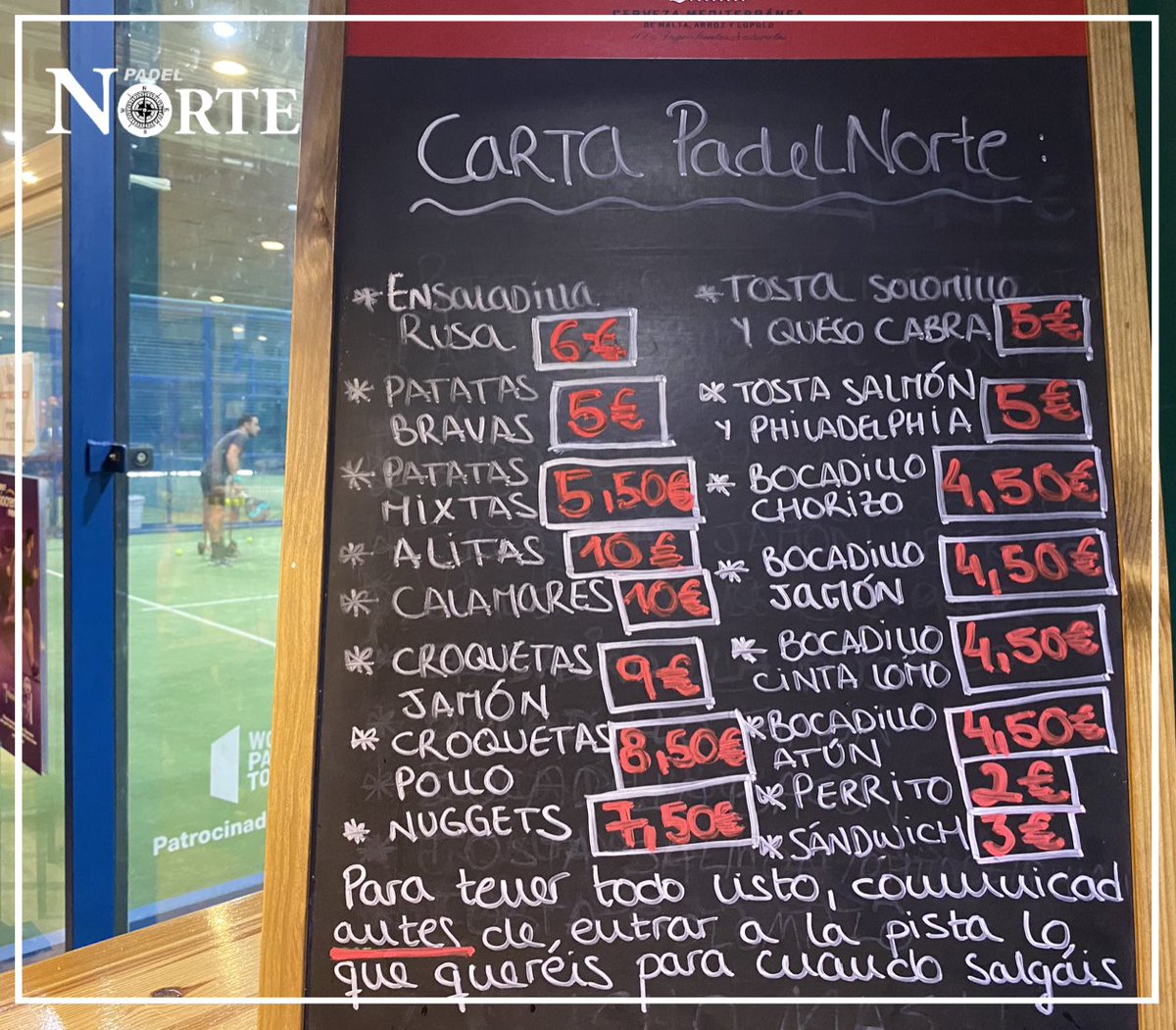 ¿A quién no le gusta un rico aperitivo acompañado con una cerveza fresca?

Descubre nuestra carta en Padel Norte Alcobendas

¡Te esperamos!

padelnorte.com
.
.
.
.
#padelnorte #pádel #alcobendas #madrid