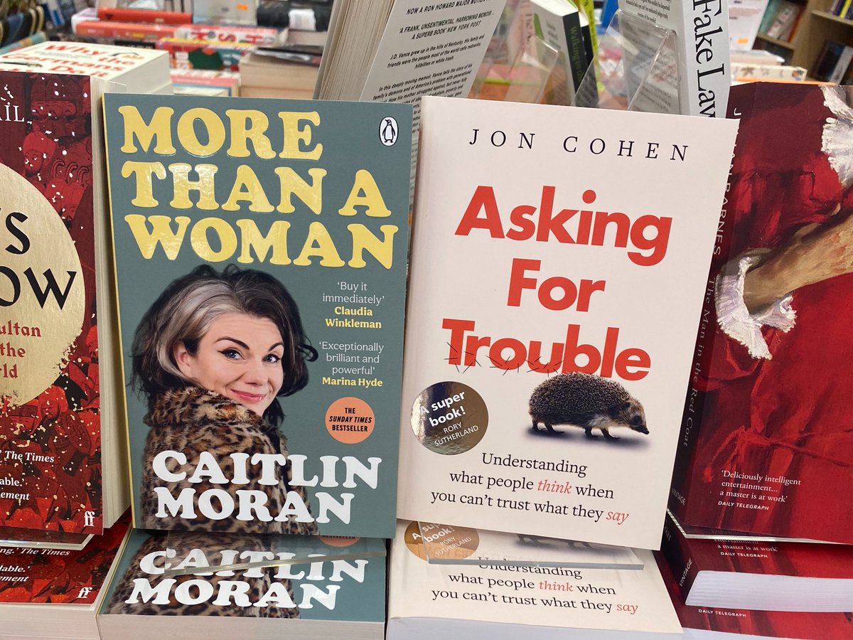 Which of these two new books will prove more popular?
The one by the extraordinary Caitlin Moran or the one about using other people’s opinions to help you make good decisions rather than bad. 
Hmm. Let me think…
<a href="/caitlinmoran/">Caitlin Moran</a> <a href="/houseofbooks/">House of Books</a> #askingfortrouble