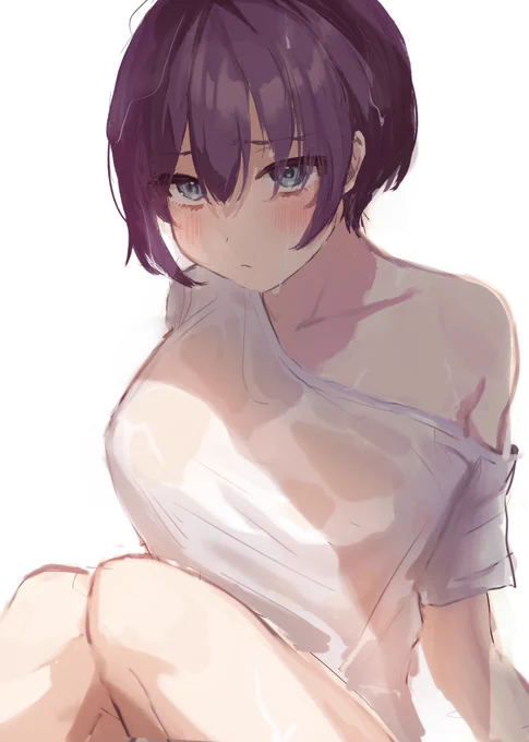 通り雨に降られた子 