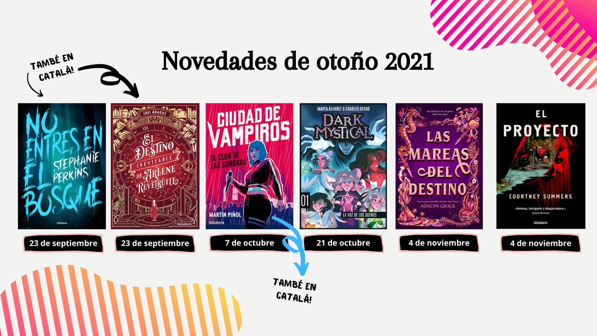 Tras la noticia de ayer, ya conocéis todas las #NovedadesLaGalera de este otoño. 🎉

¿Cuál tenéis más ganas de leer?