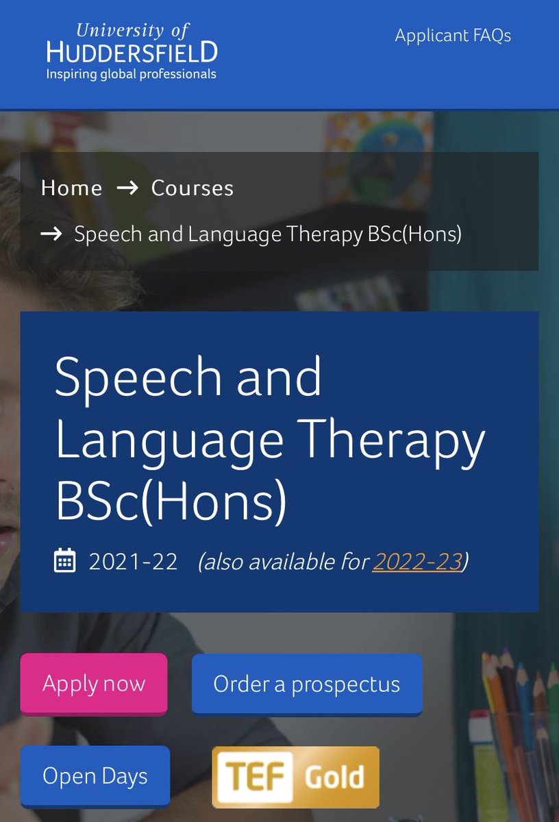 📣ATTENTION! Interested in a diverse #career working with children/adults with communication/swallowing difficulties? Our BSc(Hons) #speechandlanguagetherapy is for you! Apply through #clearing ➡️ courses.hud.ac.uk/full-time/unde…! #SLT2B #SLT #AHP #yorkshire @HuddersfieldUni