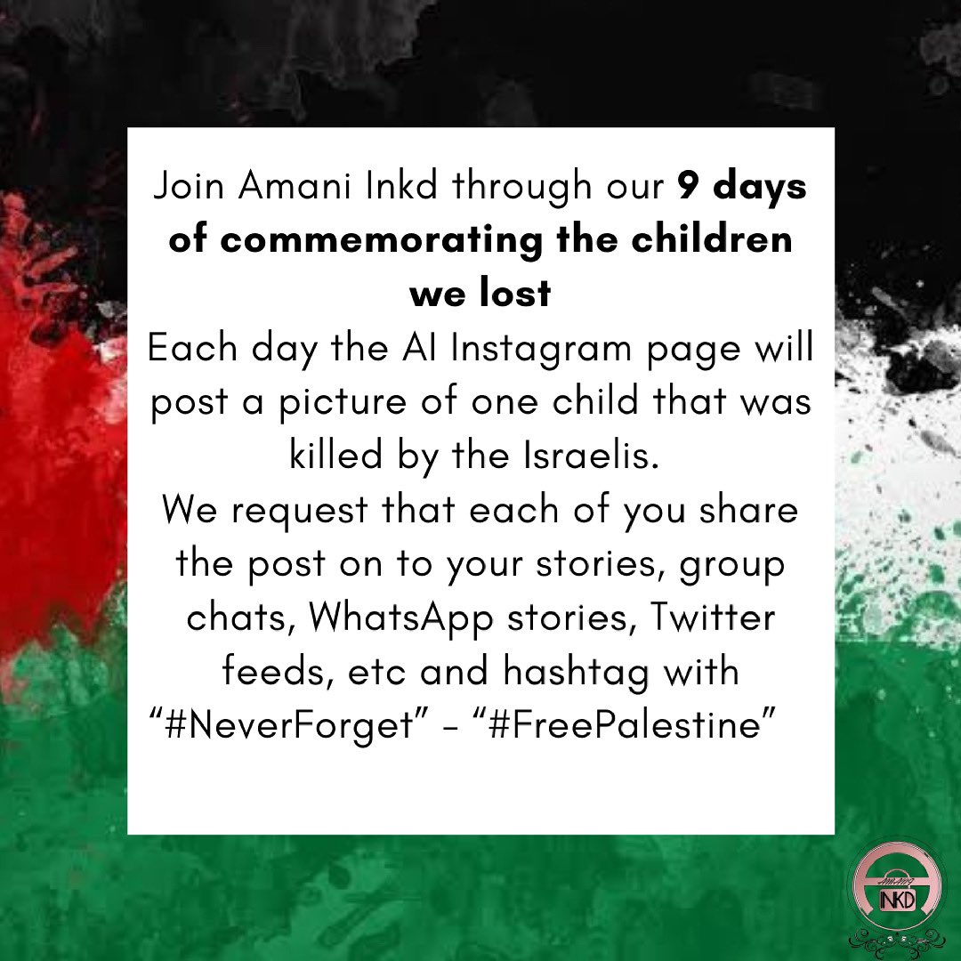 AmaniInkd's tweet photo. #neverforget #FreePalestine #AmaniInkd https://t.co/xxwlpireiA