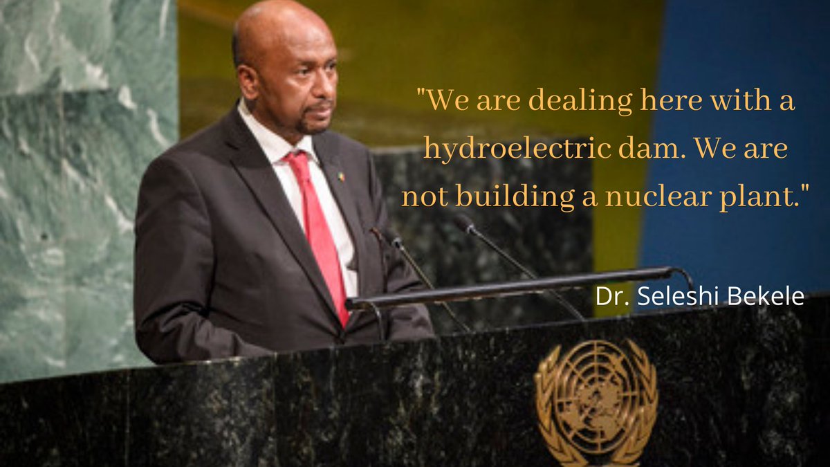 CEtech's tweet photo. @seleshi_b_a described Ethiopia's stand on the GERD, to the United Nations Security Council. Saying, “We are dealing here with a hydroelectric dam, we are not building a nuclear plant. #eTechsc wishes #Ethiopia to complete the #GERD to alleviate the lives of its people.#ItismyDam https://t.co/RZye42UfLg