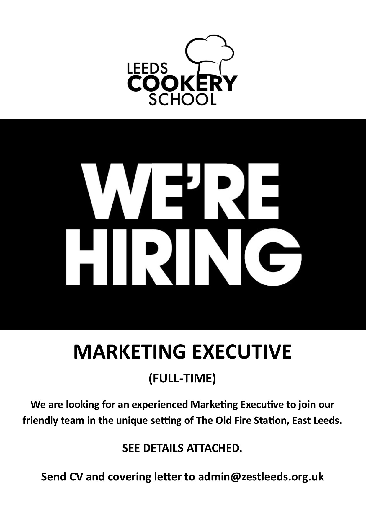 Leeds Cookery School on Twitter "jobs leedsjobs marketing 