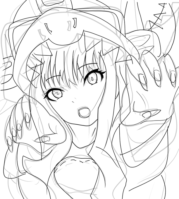 SSSS.DYNAZENONの最終話何回見ても面白いのぉ～。それに促されてダイナ夢芽 着ぐるみver ざっくりすぎる下書きじゃが結構いい感じではないかのぉー多分 