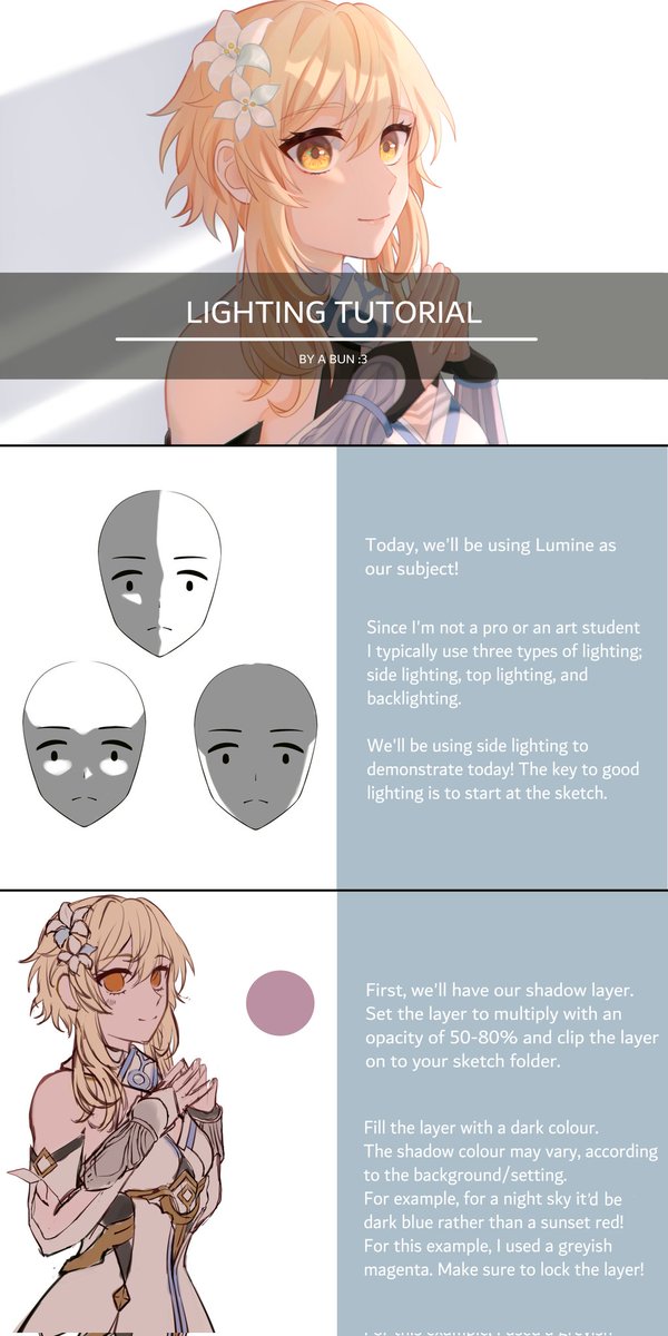 I made a lighting tutorial since a lot of people asked me for one on Instagram ^v^ I am only an amateur at lighting, but I hope it helps some of you guys as well! Please feel free to ask any questions! #arttutorial #arttips #tutorial 