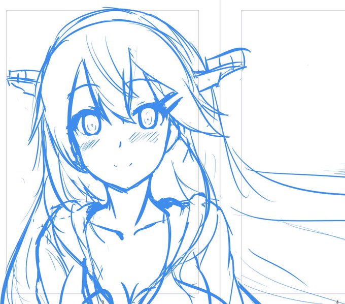 鈴谷熊野完成したから次行くぞい(; ・`ω・')
初めて見開き夕焼けでおまきれな榛名を描くずい 