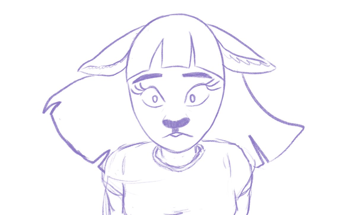 brigidslev's tweet photo. sketch of my new daughter hehe I’ve never rly made characters before but I like her...... https://t.co/X3lUgu86gX