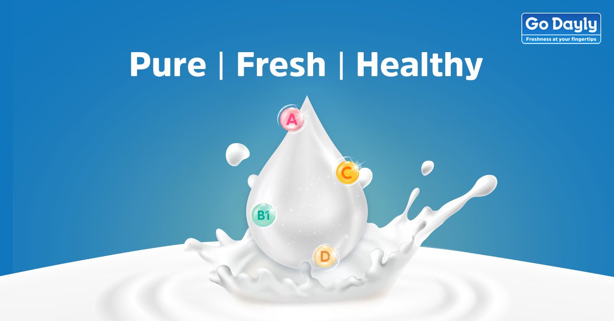 GoDayly's tweet photo. Let purity fuel your health! Milk is a good source of calcium, protein and other important nutrients which is good for our health

#GoDayly #Freshness #FreshnessAtYourFingertips #Milkdelivery #Milk #Dairy #DairyFarm #Farm https://t.co/DUFxxwFz5W