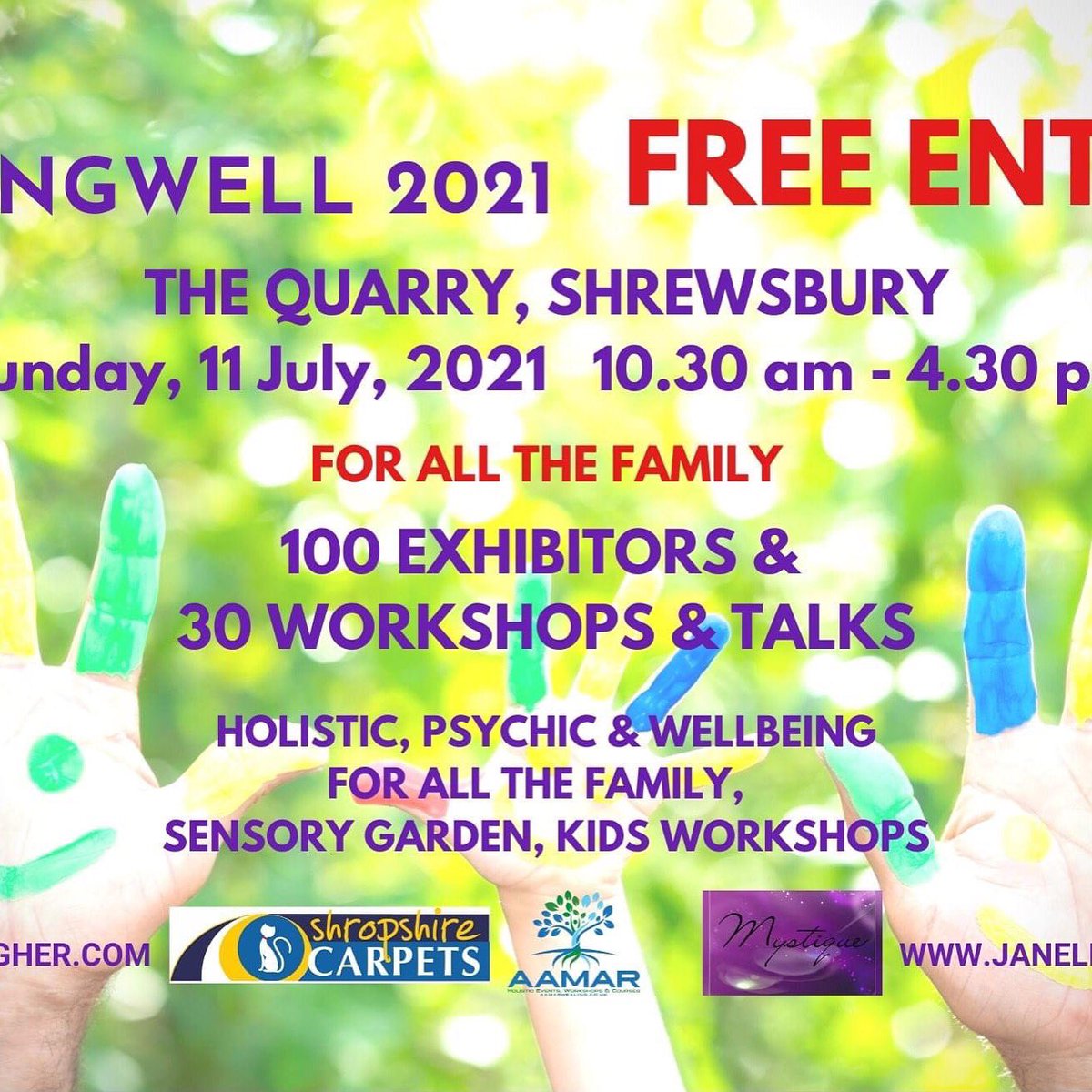 Learn ‘How to calm and prevent overwhelm and burnout with EFT(Tapping)” at this lovely event. Join me 11.45, speakers bandstand.