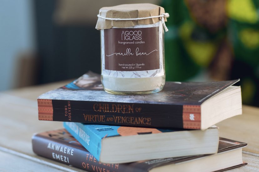 GoodGlassUg's tweet photo. What is on your reading list for this weekend? We are exploring a couple of African authors ourselves.

In frame, #GoodGlass candle, available in small, medium and large. Available for delivery. Reach us on 0775360067 to place your order!

#recyledglass #recyledproducts https://t.co/2sqbUBGCPk