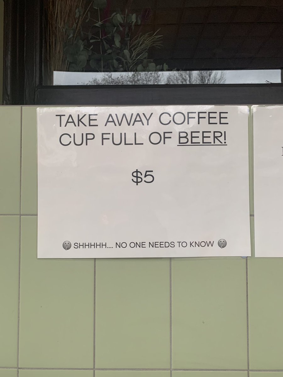 Shout out to my local Sydney pub for already adapting.
