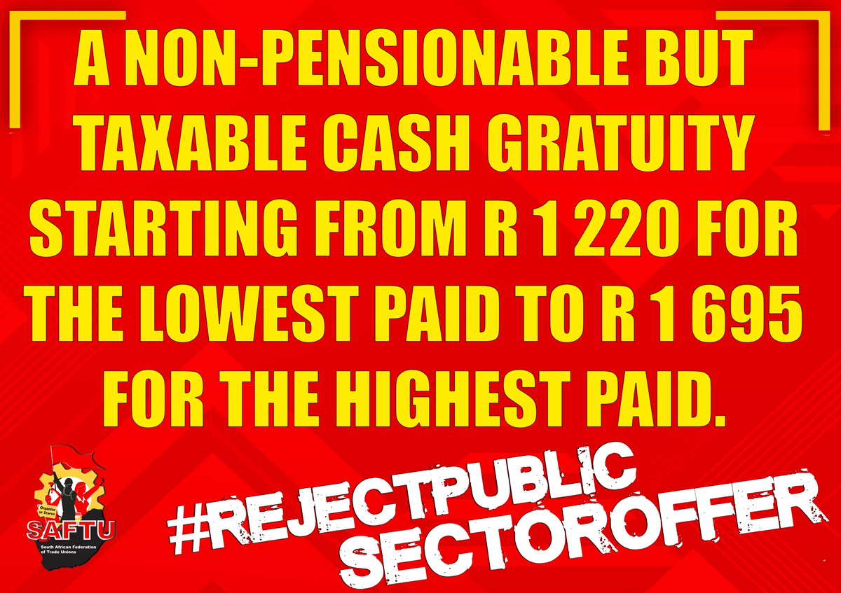SAFTU_media's tweet photo. #RejectPublicSectorOffer https://t.co/plA6dLtwss